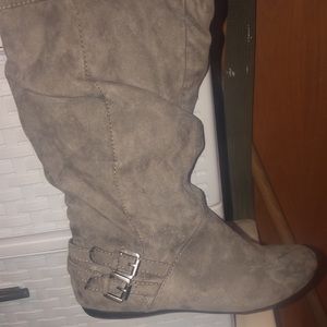 Gray boots